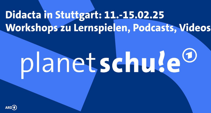 Ankünidgung von planet schule auf der didacat 2025