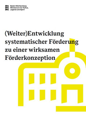 Es ist ein weißer Titel zu sehen. Ihn ziert die gelbe Illustration eines Schulgebäudes