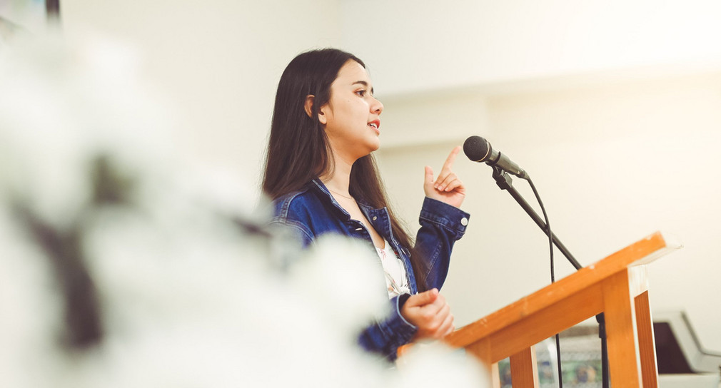 Making a speech